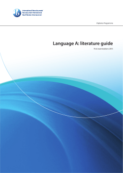 Language A: literature guide