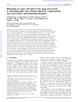 Bioimaging of copper alterations in the aging mouse brain by
