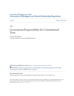 Government Responsibility for Constitutional Torts