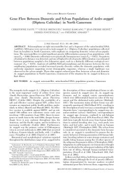 Gene Flow Between Domestic and Sylvan - MiVEGEC