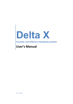 Delta X 100/4 Spectrum Analyzer Manual