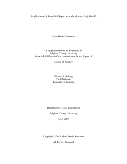 Application of a Simplified Skyscraper Model to the Burj Khalifa Marc
