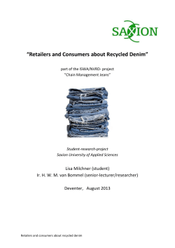 Retailers and Consumers about Recycled Denim