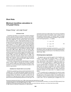 Short Note Minimum traveltime calculation in 3