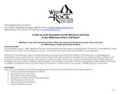 The Tournament Course at Wilderness Woods