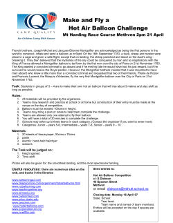 Make and Fly a Hot Air Balloon Challenge