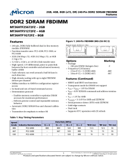 2GB, 4GB, 8GB (x72, DR) 240-Pin DDR2
