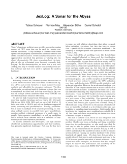 JexLog: A Sonar for the Abyss