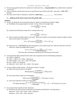 Problem Set #12 Answers