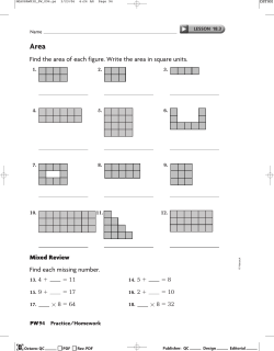 Find the area of each figure. Write the area in square units. Mixed