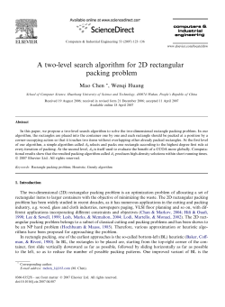 A two-level search algorithm for 2D rectangular packing problem