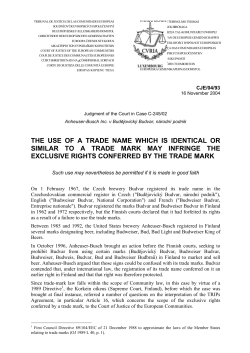 the use of a trade name which is identical or similar to a