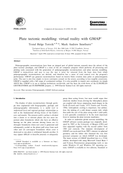 Plate tectonic modelling: virtual reality with GMAPp