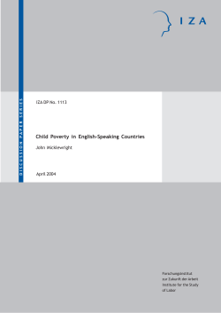 Child Poverty in English-Speaking Countries