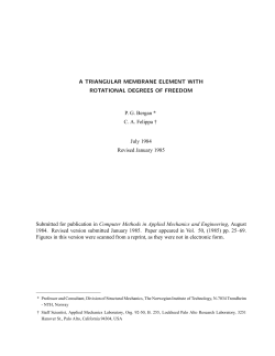A Triangular Membrane Element with Rotational Degrees of Freedom.