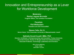 Innovation and Entrepreneurship as a Lever for Workforce