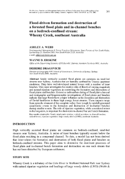Flood-driven formation and destruction of a forested flood plain and