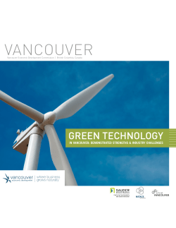 Green TechnoloGy - UBC Sauder School of Business