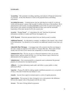 Accredited Investors &ndash; A natural person who has individual net worth