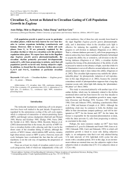 Circadian G Arrest as Related to Circadian Gating of Cell Population