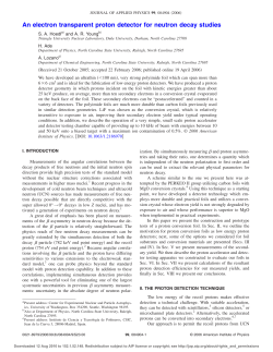 An electron transparent proton detector for neutron decay studies