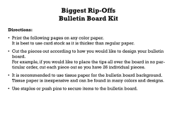 Biggest Rip-Offs Bulletin Board Kit Directions