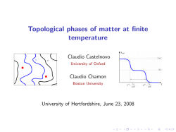 Topological phases of matter at finite temperature