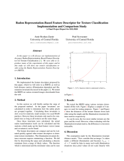 Radon Representation-Based Feature Descriptor for Texture