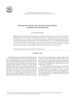 the role of the day by day beach monitoring in shore transformation