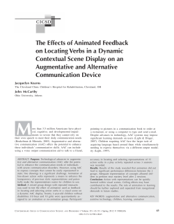 The Effects of Animated Feedback on Locating Verbs in a