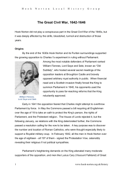 The Great Civil War, 1642-1646 - Hook Norton