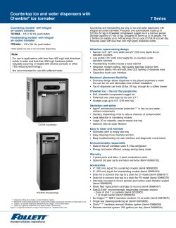 Countertop ice and water dispensers with Chewblet&reg; ice
