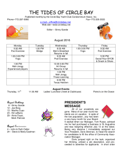 August_2016_Tides - Over 55 Waterfront Condo Community in