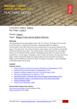 Magna Carta and its global influence