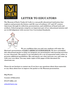 Early American Schoolhouse - Museum of Early Trades and Crafts