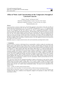 Effect of Nitric Acid Concentration on the Compressive Strength of