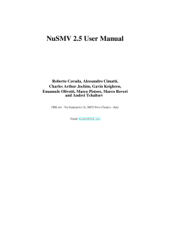 NuSMV User Manual