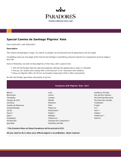 Paradores de Turismo - Special Camino de Santiago Pilgrims` Rate