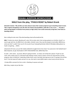 Academy Drama Monologue Audition - MALE