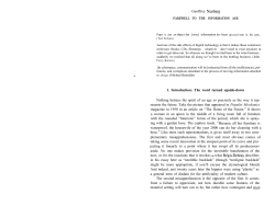 Geoffrey Nunberg 1. Introduction: The word turned upside