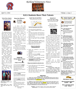 Richland Elementary News