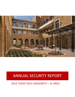 annual security report - Texas Tech University Departments