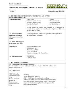 Potassium Chloride (KCL-Muriate of Potash)