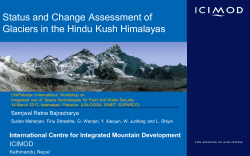 Status and Change Assessment of Glaciers in the Hindu Kush