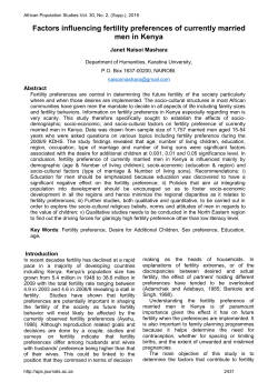 Factors influencing fertility preferences of currently married men in