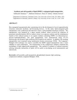 1 Synthesis and self-assembly of lipid (DMPC