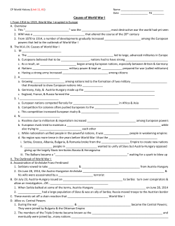 Causes of World War I