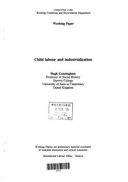 Child labour and industrialization