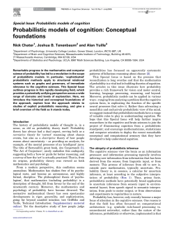 Probabilistic models of cognition: Conceptual foundations