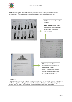 Maths standards file year 5 Page | 4 KPI: Number and place value